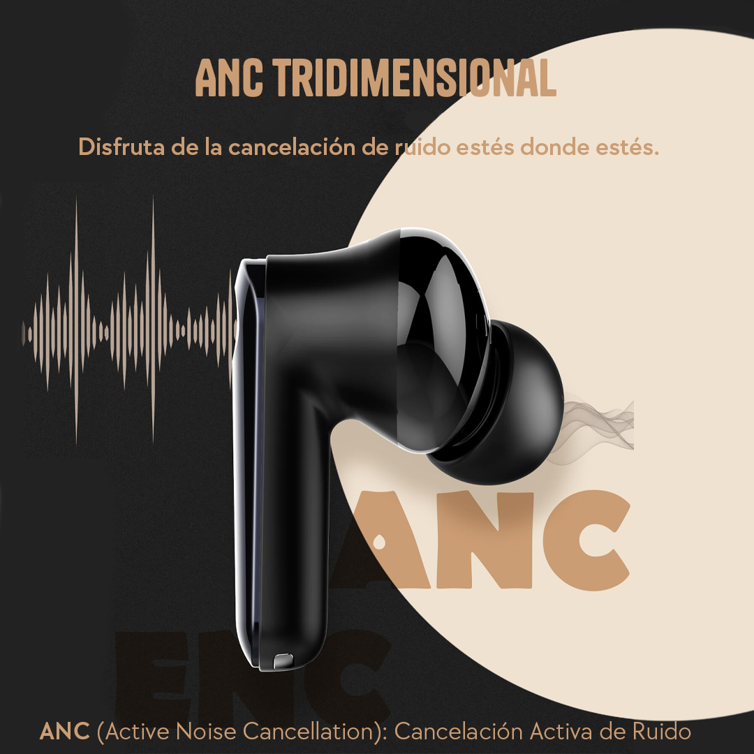 AUDÍFONOS INALÁMBRICOS 30HRS BT 5.3 CANCELACIÓN DE RUIDO LDNIO T06 - 4