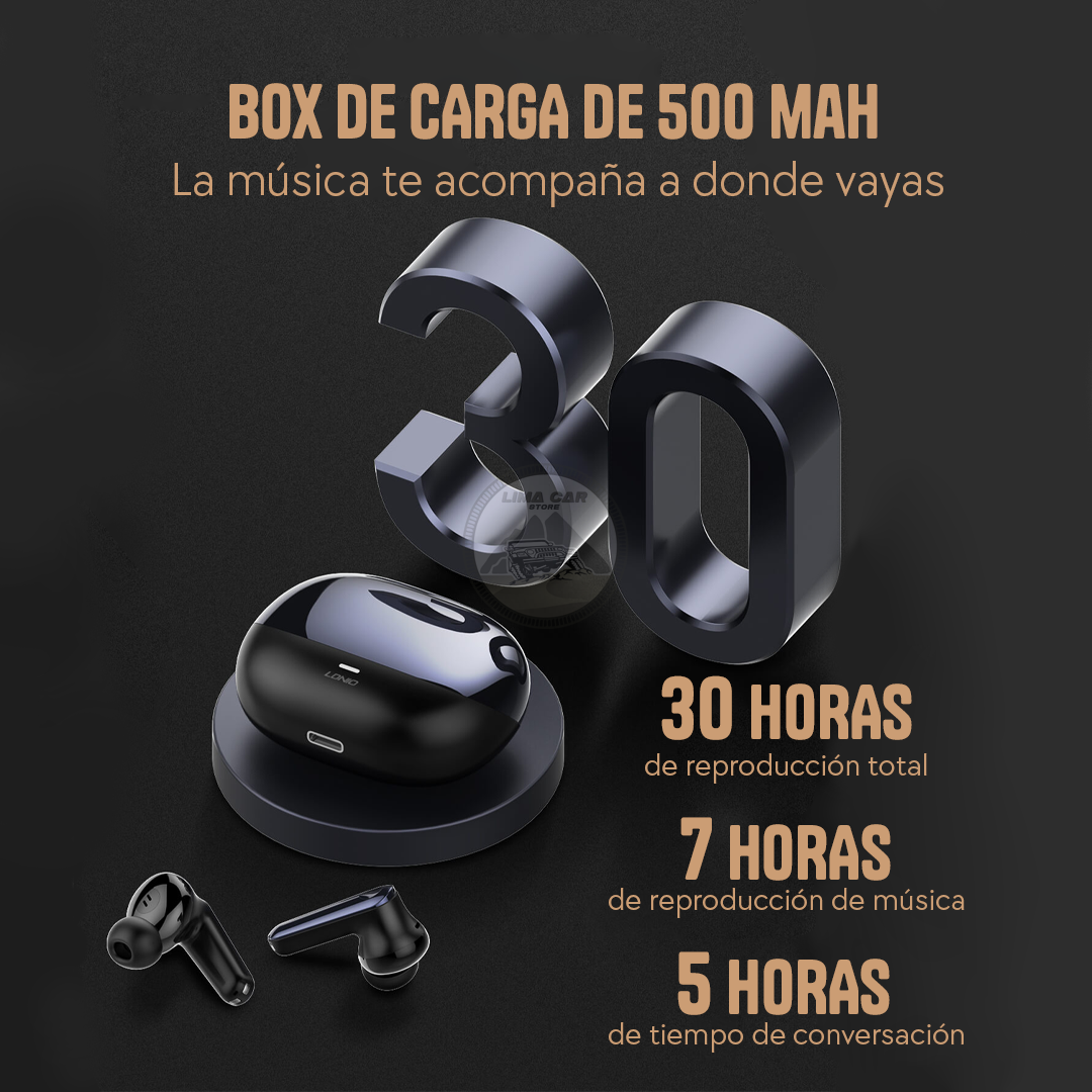 AUDÍFONOS INALÁMBRICOS 30HRS BT 5.3 CANCELACIÓN DE RUIDO LDNIO T06 - 5