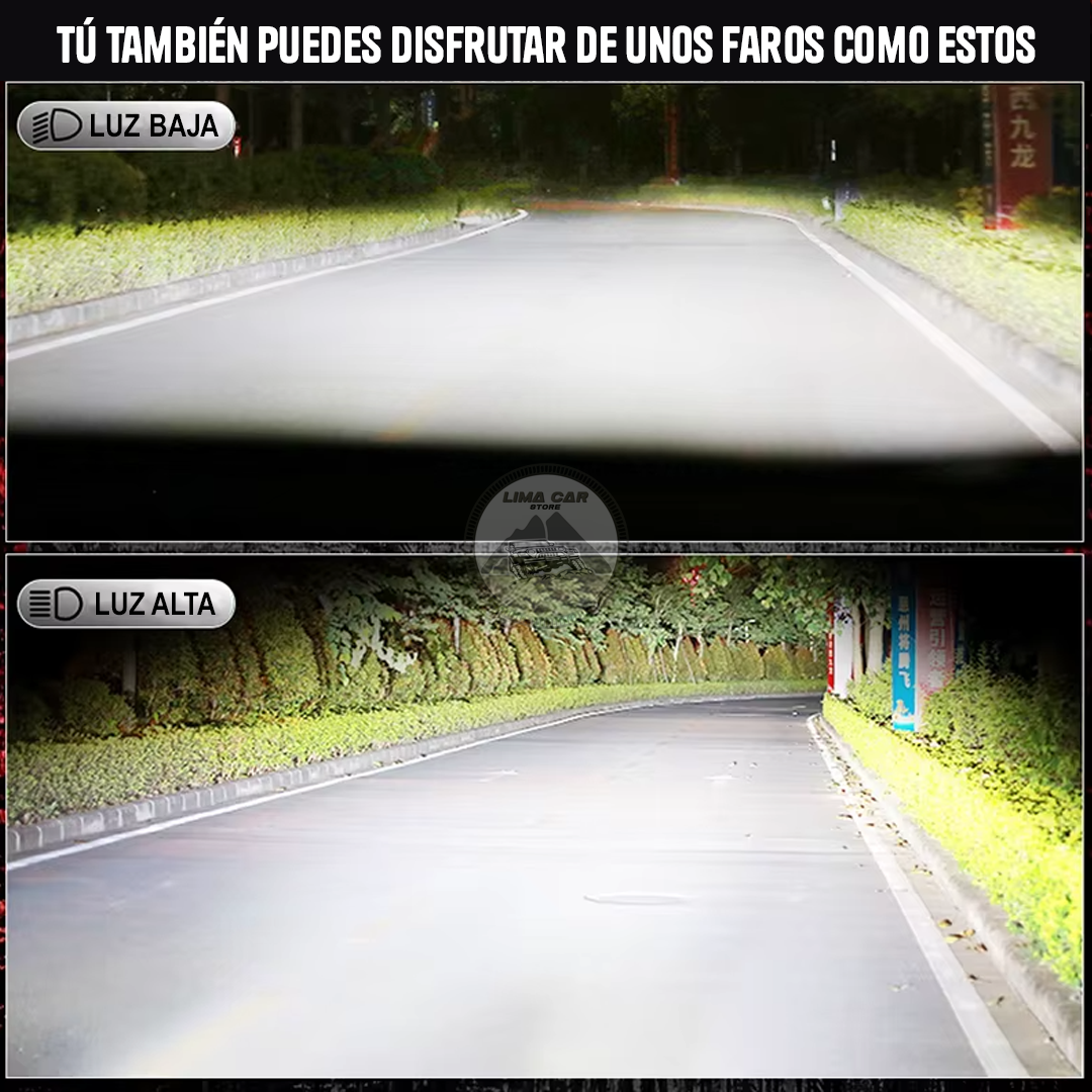 PAR FOCOS LED H7 DUALVISION 300W 12V CANBUS AUTO CAMIONETA - 6