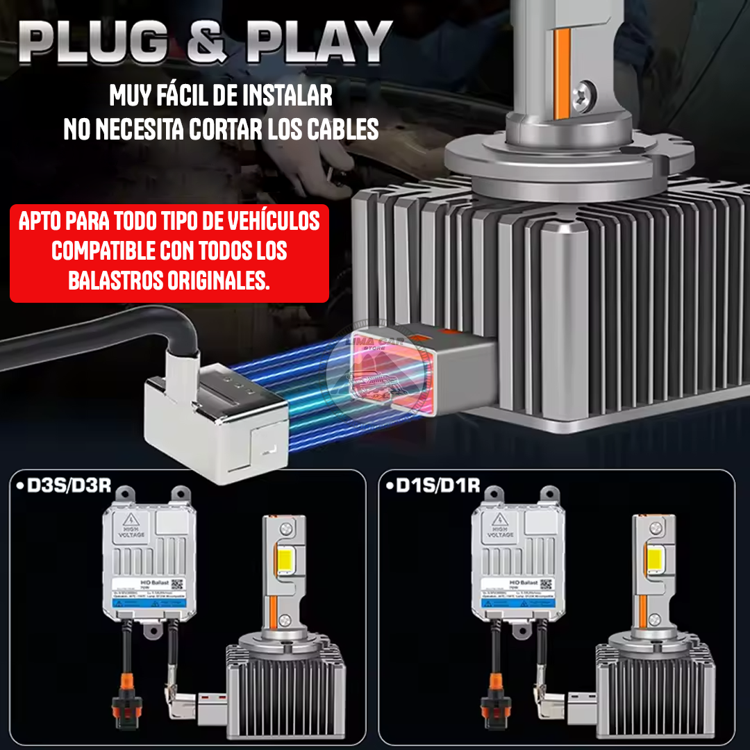 PAR FOCOS LED D1S DUALVISION 28K 12V 280W AUTO CAMIONETA - 3
