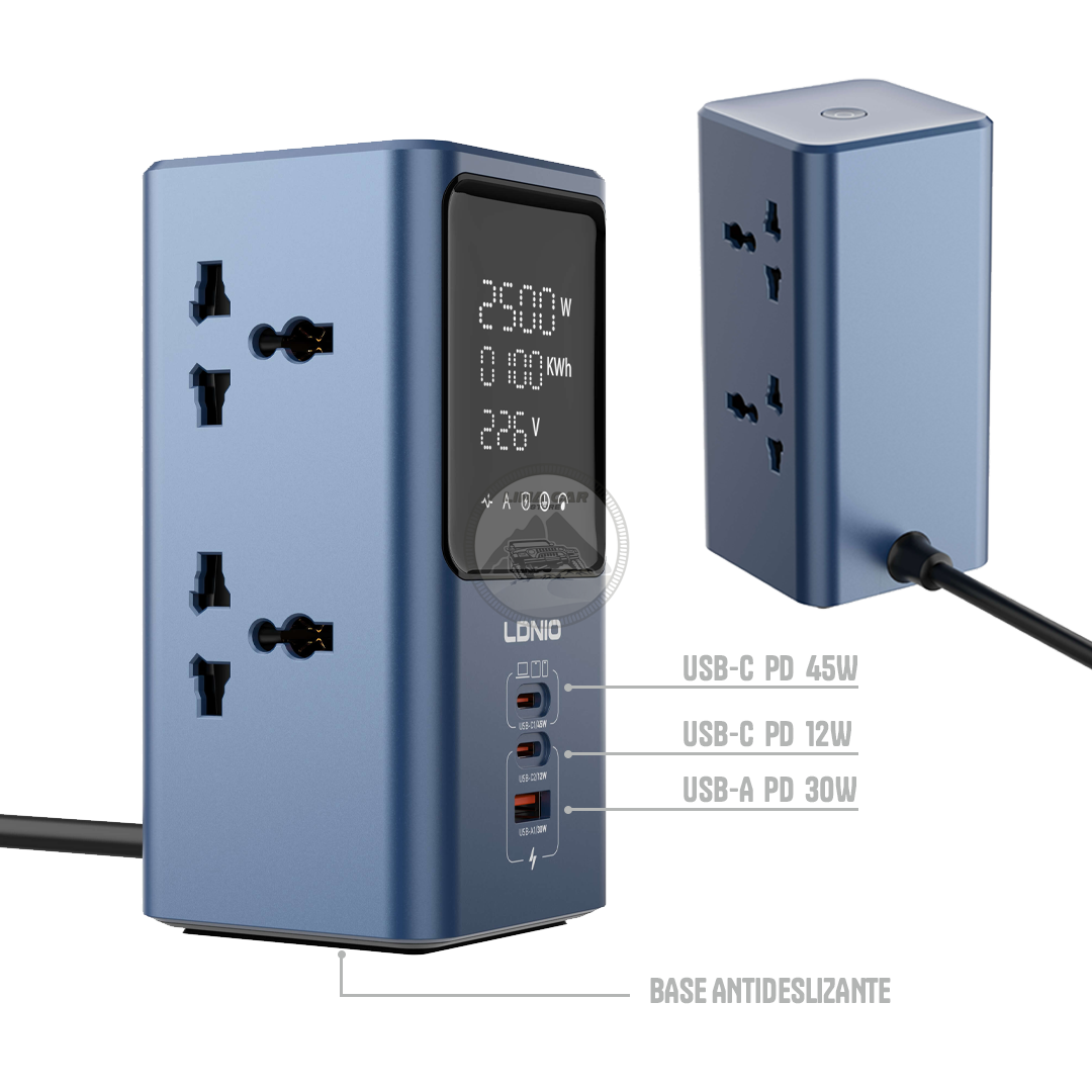 EXTENSIÓN TOMA CORRIENTE USB/C 45W PD CARGA RÁPIDA 4 SOCKETS - 3
