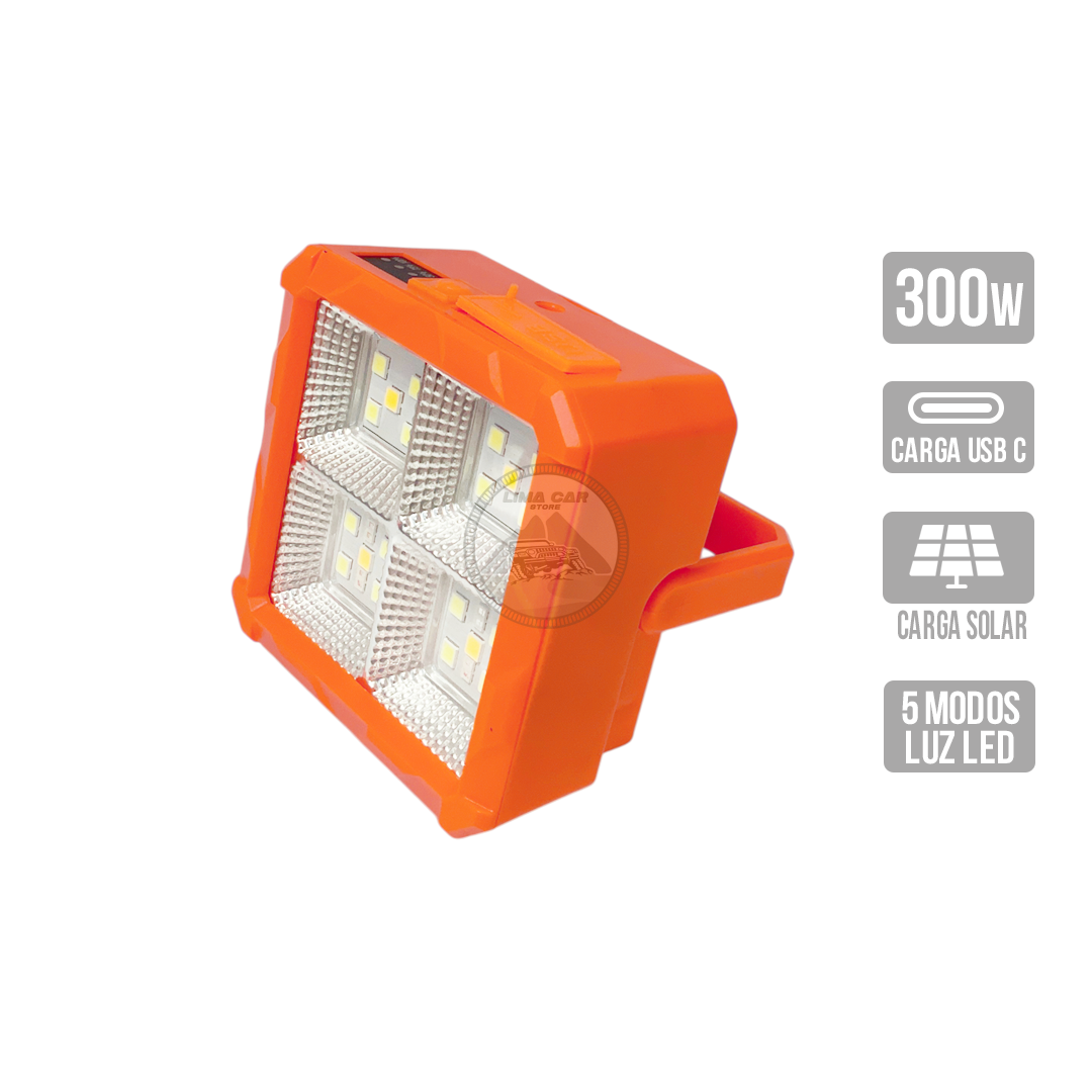 LÁMPARA PORTÁTIL RECARGABLE SOLAR 5 MODOS DE LUZ FSL - 1