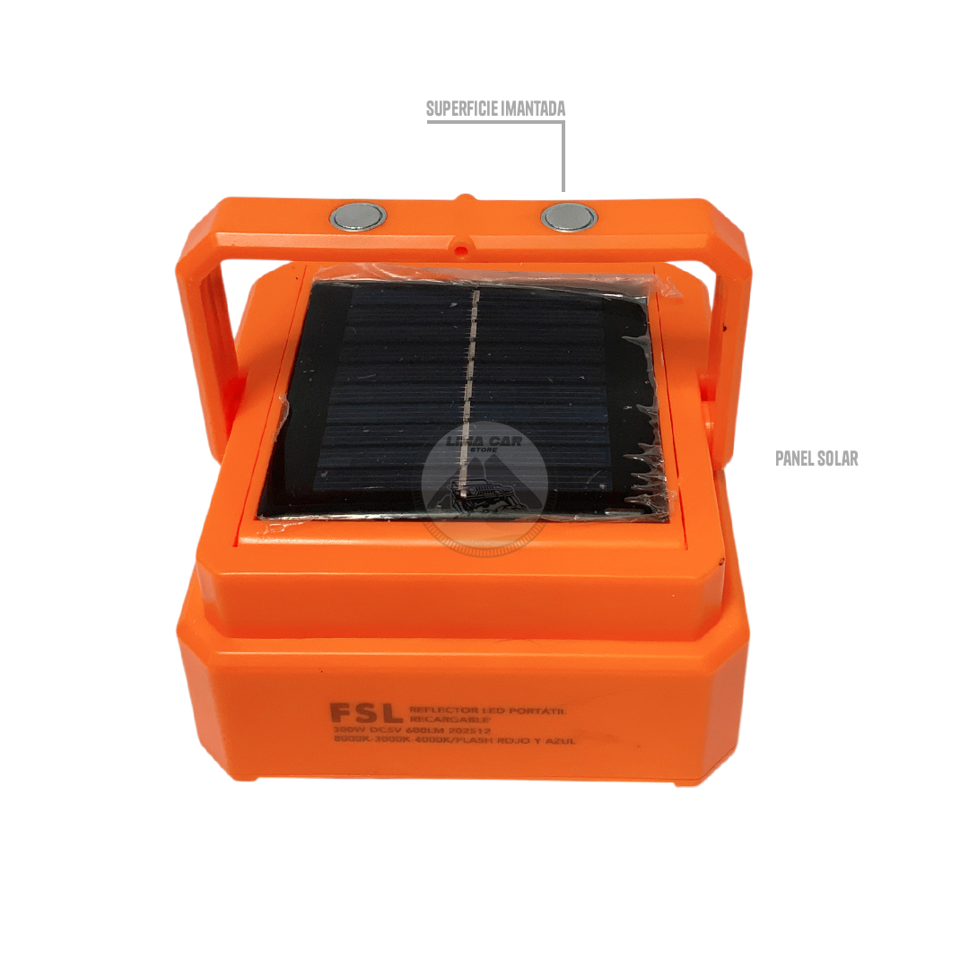 LÁMPARA PORTÁTIL RECARGABLE SOLAR 5 MODOS DE LUZ FSL - 3
