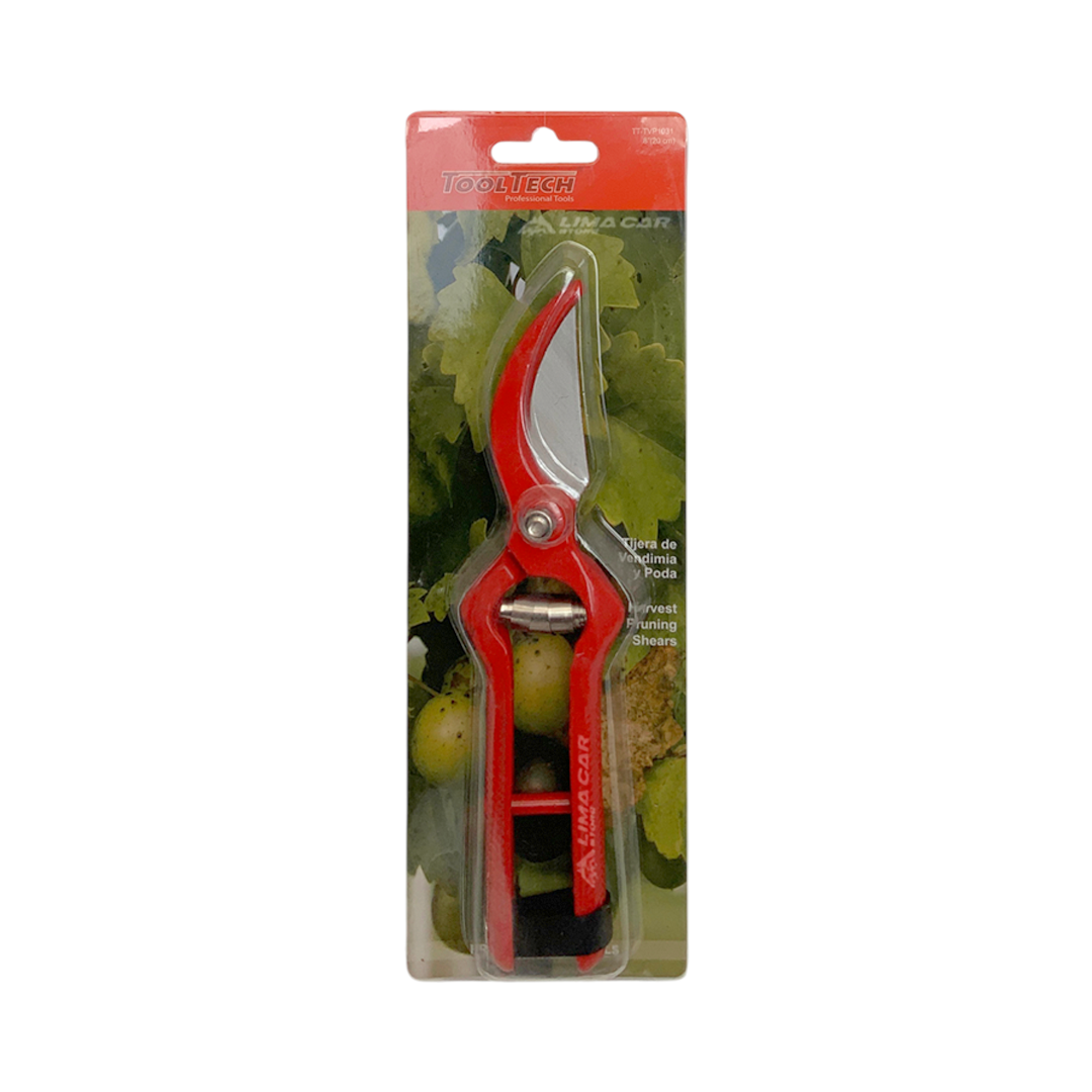 TIJERA DE PODA 8” ACERO ERGONÓMICA BYPASS CURVA TOOLTECH - 5