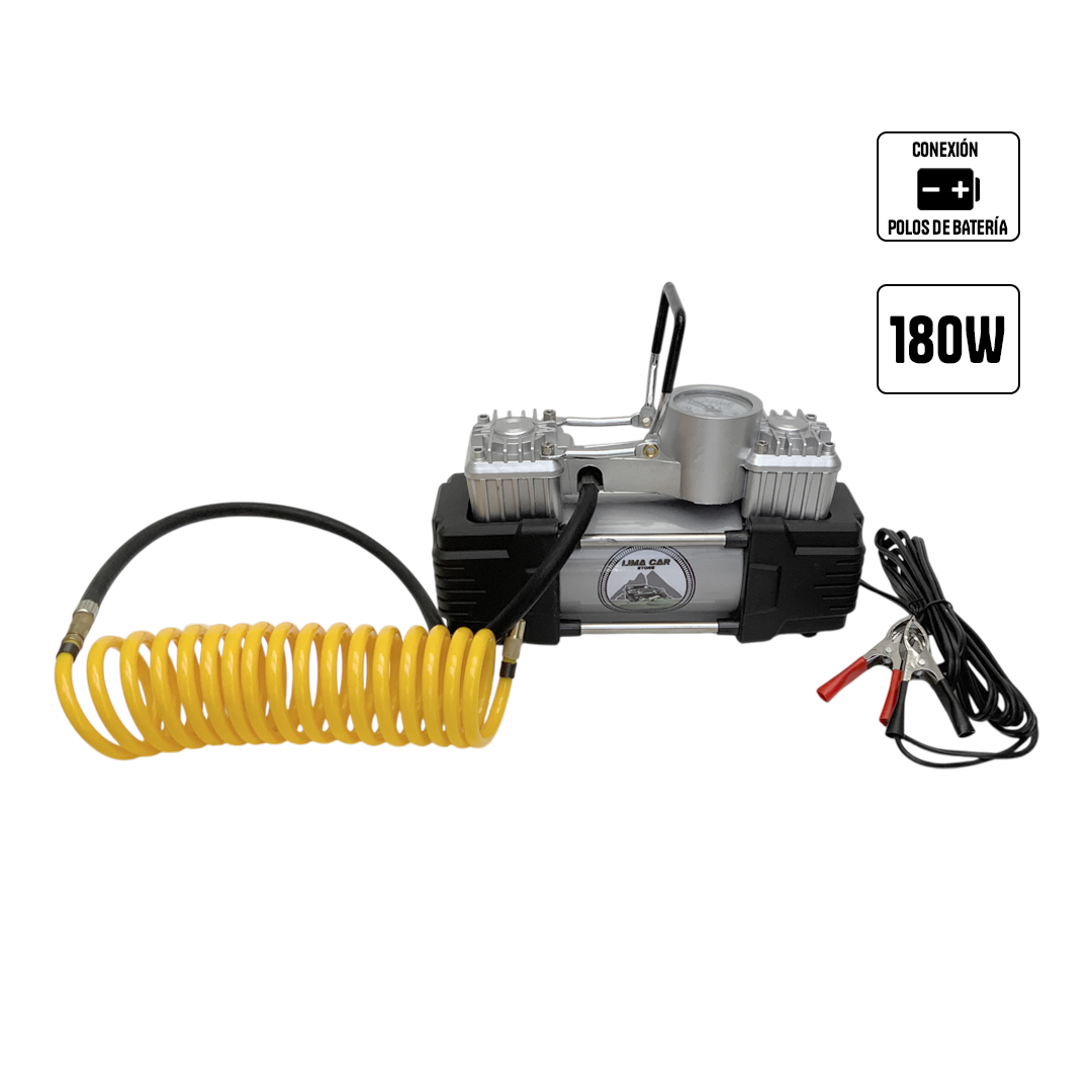 COMPRESOR DE AIRE DOBLE PISTÓN PORTÁTIL 150 PSI - 1