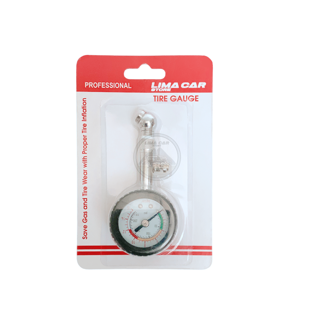 MEDIDOR DE PRESIÓN ANÁLOGO NEUMATICO LLANTA METÁLICO 230PSI - 3