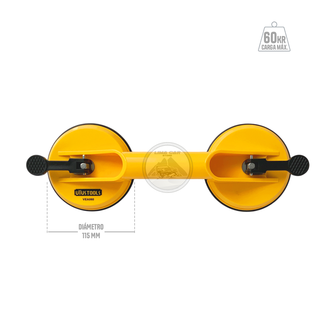 VENTOSA DOBLE CHUPON PARA CARGAR VIDRIO PISOS HASTA 60 KG ABS - 2