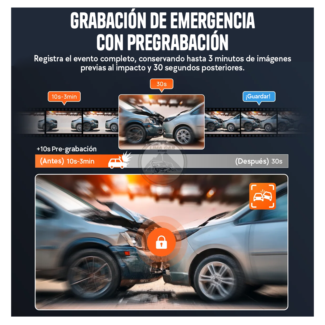 CÁMARA PARA AUTOS DASHCAM 4K + 128GB FRONTAL Y TRASERA 70MAI - 3