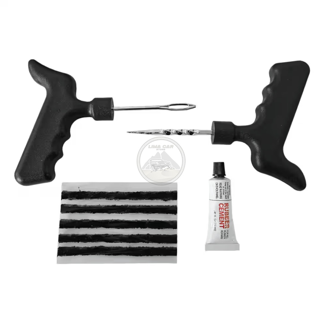 KIT DE REPARACIÓN NEUMÁTICOS PARCHES LLANTAS AUTO CAMIONETA MOTO - 1