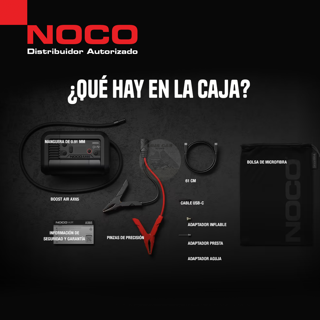 ARRANCADOR DE BATERÍA + COMPRESOR DE AIRE NOCO AX65 - 10