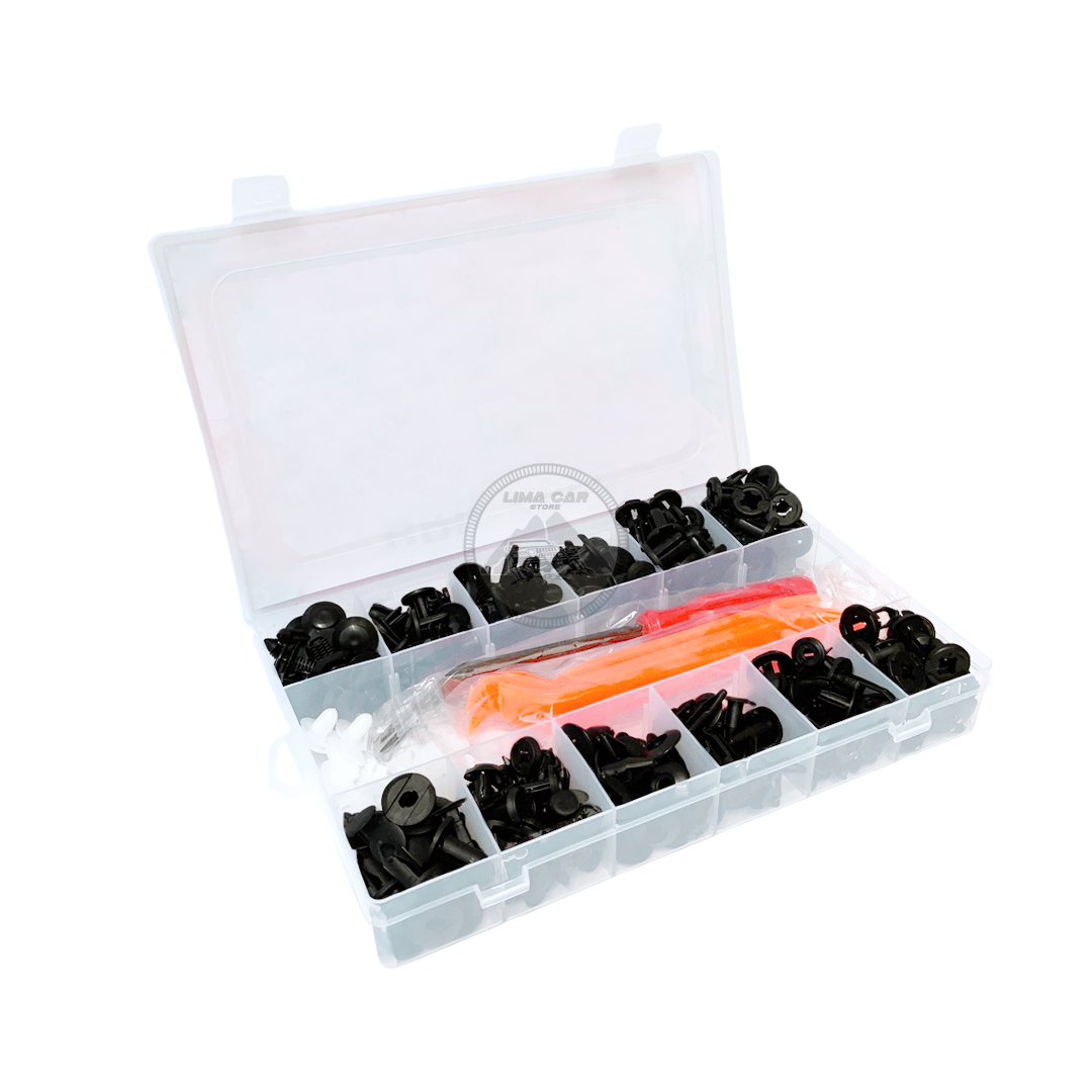 KIT GRAPAS SUJETADORES PARA AUTO 229 PZAS CLIPS CON PALANCAS - 4