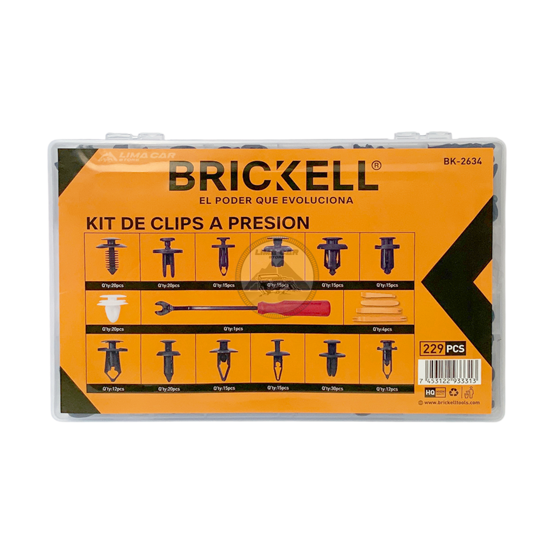 KIT GRAPAS SUJETADORES PARA AUTO 229 PZAS CLIPS CON PALANCAS - 5