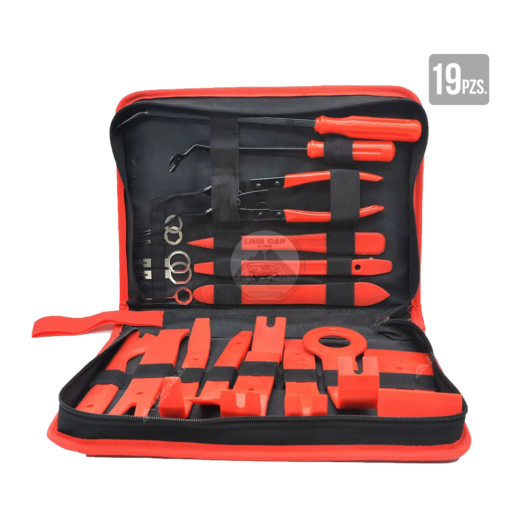 KIT 19 PZAS HERRAMIENTAS PARA DESMONTAR PANEL - DESARMAR TABLERO AUTO - 1