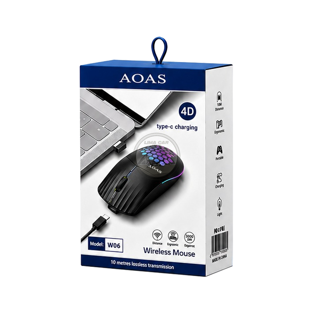 MOUSE GAMER INALÁMBRICO RECARGABLE 4D RGB - 3