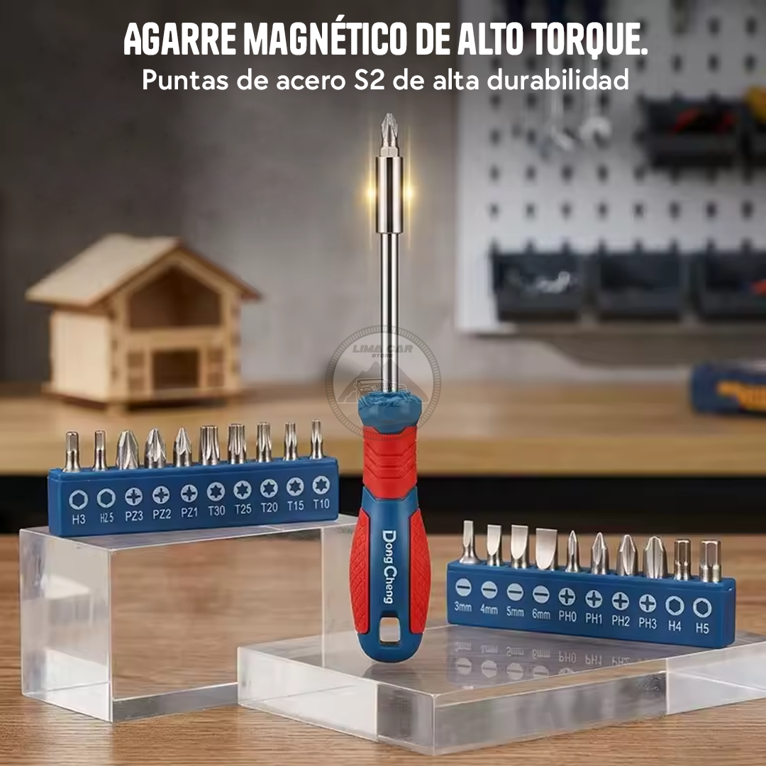 JUEGO DESTORNILLADORES 21 EN 1 PUNTAS CV-R DONG CHENG - 6