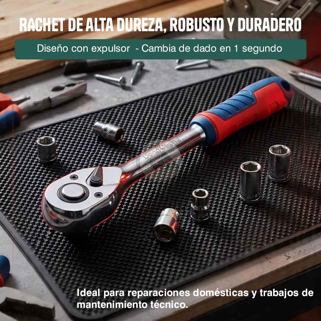 RATCHET 1/4” CON BOTÓN EXPULSOR CR-MO DONG CHENG - 4