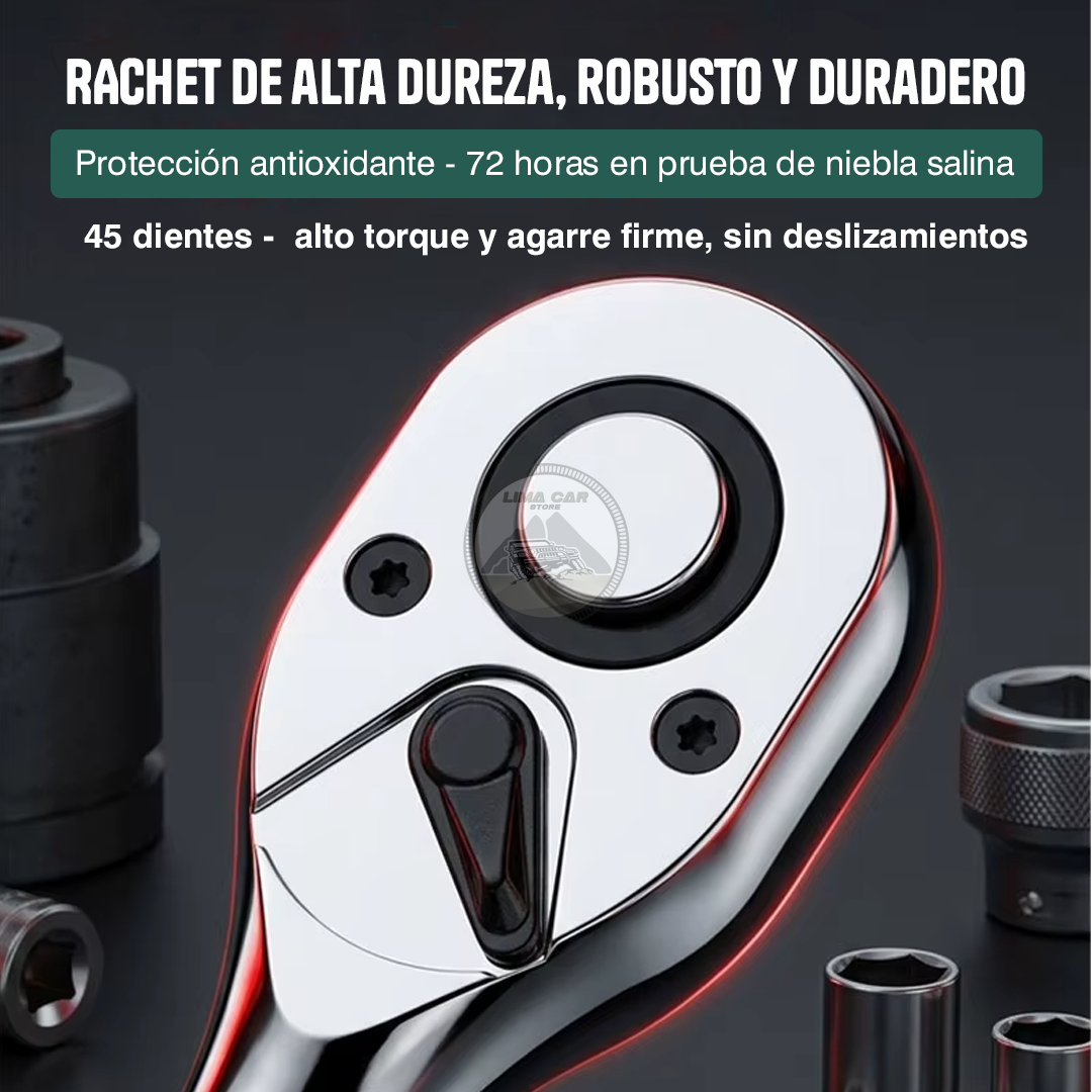 RATCHET 3/8” CON BOTÓN EXPULSOR CR-MO DONG CHENG - 3