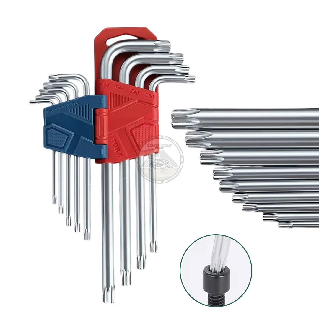 SET LLAVES EN L HEX ALLEN + TORX 18 PZAS LARGO DONG CHENG - 3