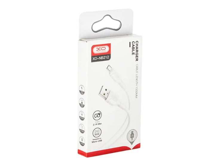CABLE XO NB212 CABLE USB A MICRO V8 1M 2.1A BLANCO - 2