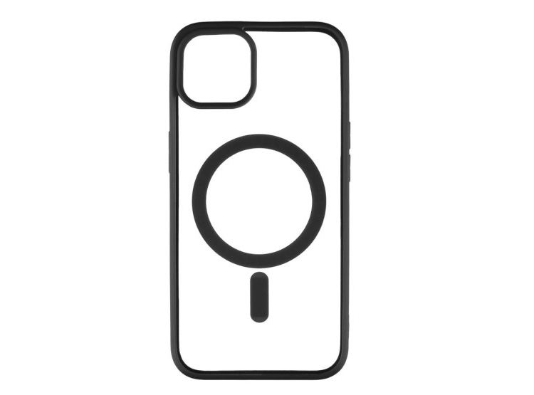 CASE CLEAR CON MAGSAFE MAGNETICO PARA IPHONE 15 PRO NEGRO + MICA DE VIDRIO 11D COMPLETO - 3