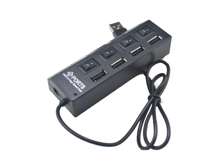 EXTENSIÓN MULTIPUERTOS HUB 4 PUERTOS USB - NEGRO - 2
