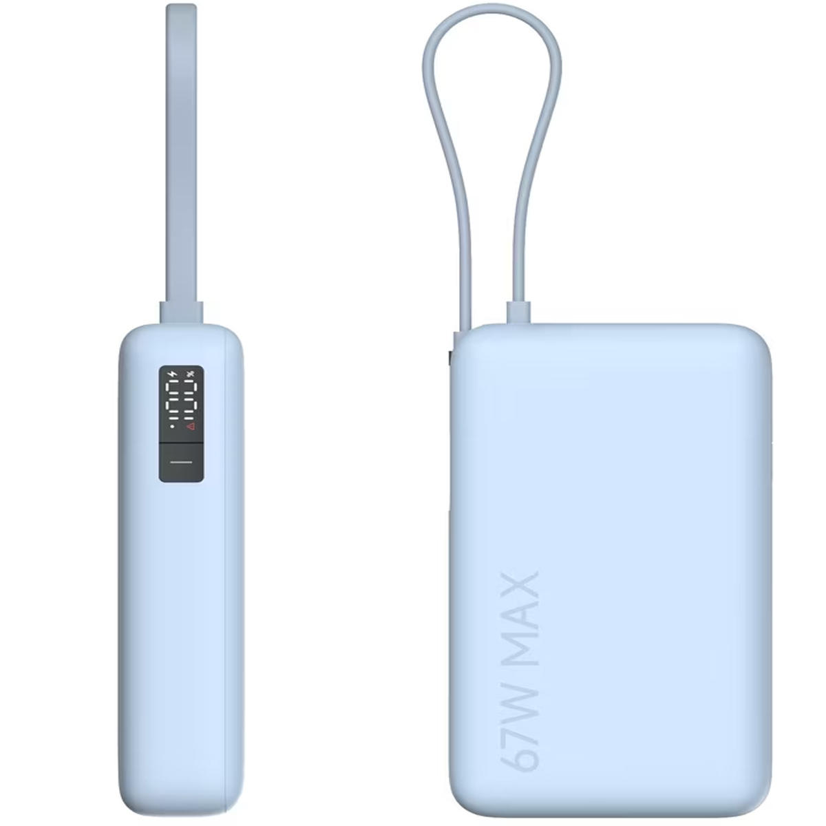 XIAOMI POWER BANK 10000 (67W) CON CABLE INTEGRADO - AZUL - 1
