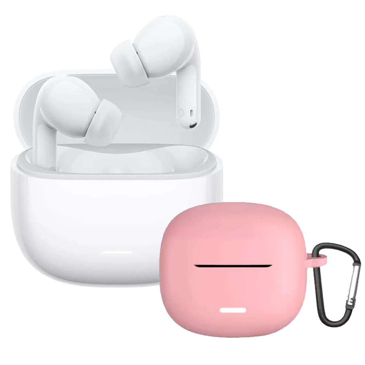 AUDIFONOS REDMI BUDS 8 LITE BLANCO + CASE PROTECTOR ROSA - 1