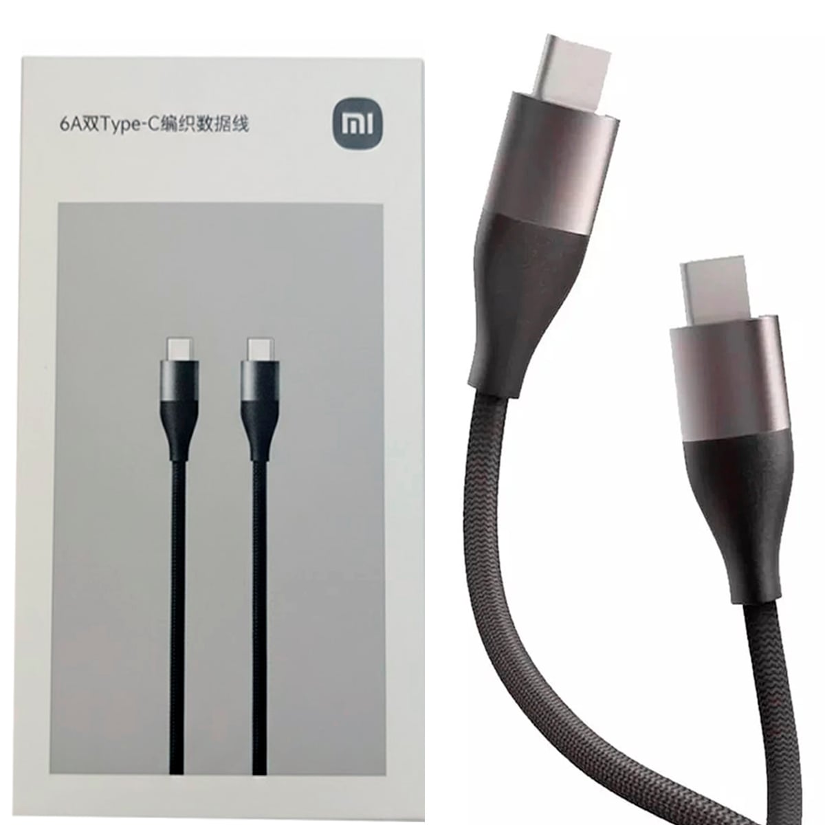 XIAOMI 6ADUAL TIPO-C HIGH SPEED BRAIDED DATA CABLE NEGRO - 1