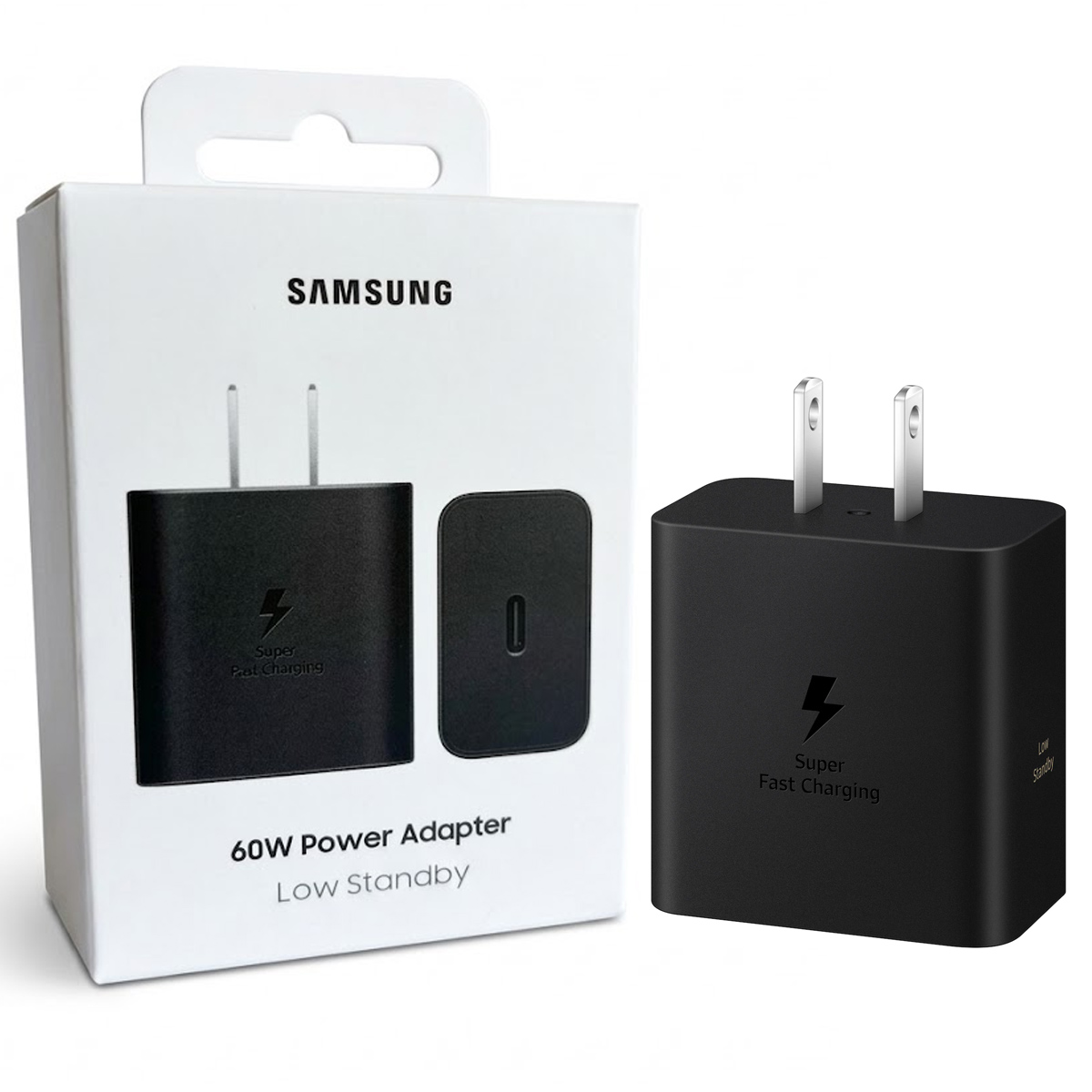 CARGADOR SAMSUNG 60W SIN CABLE PARA S26/ S26PLUS/ S26 ULTRA NEGRO - 1