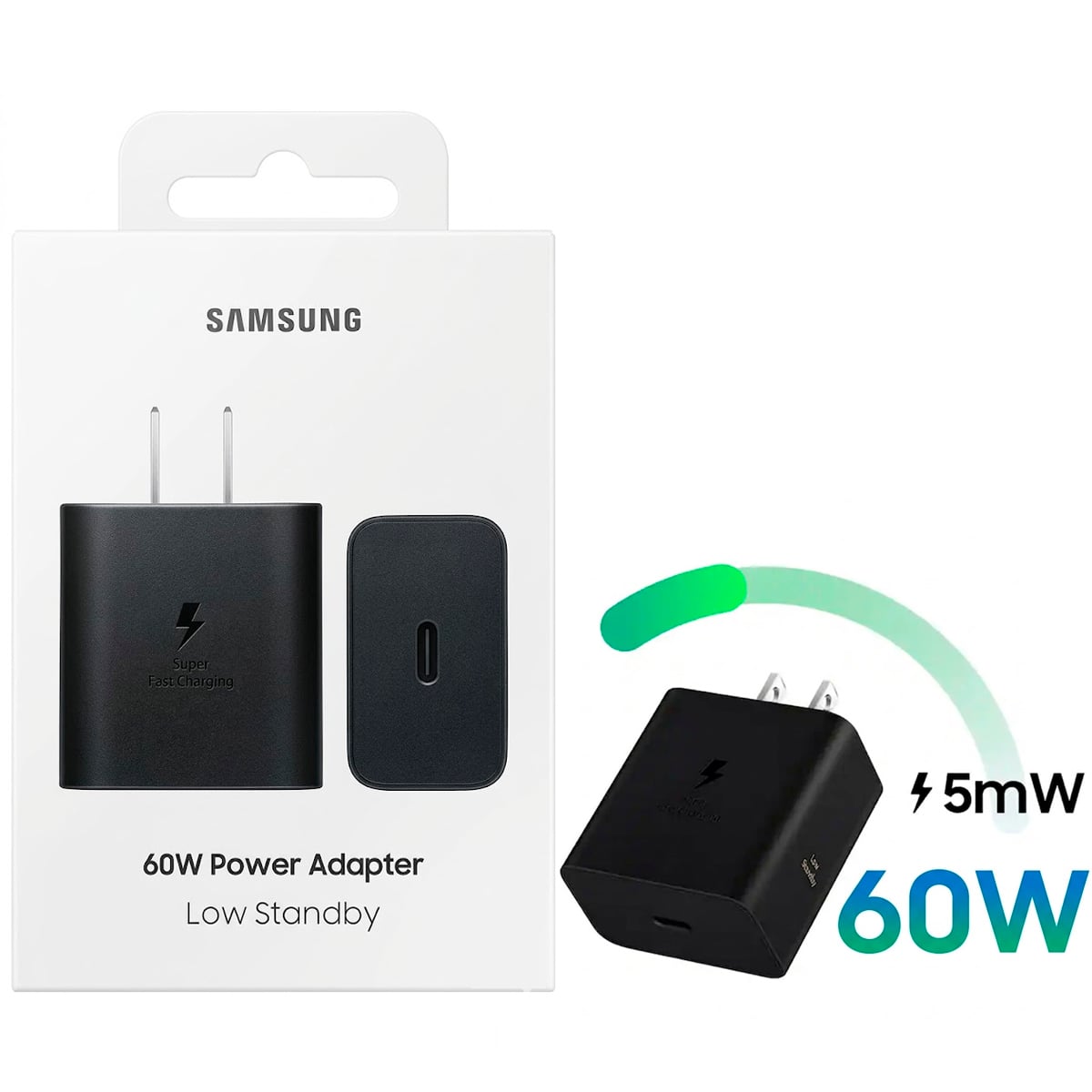 CARGADOR SAMSUNG 60W SIN CABLE PARA S26/ S26PLUS/ S26 ULTRA NEGRO - 4