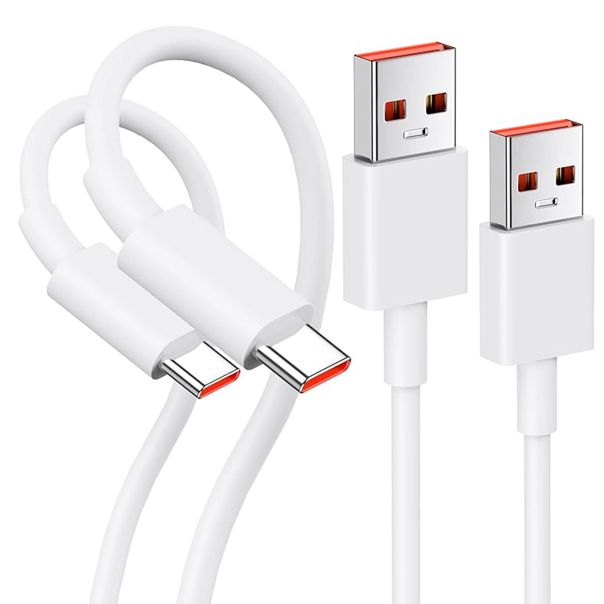 X2 CABLE 6A CARGA RÁPIDA COMPATIBLE CON 33W, 67, 120W BLANCO - 1