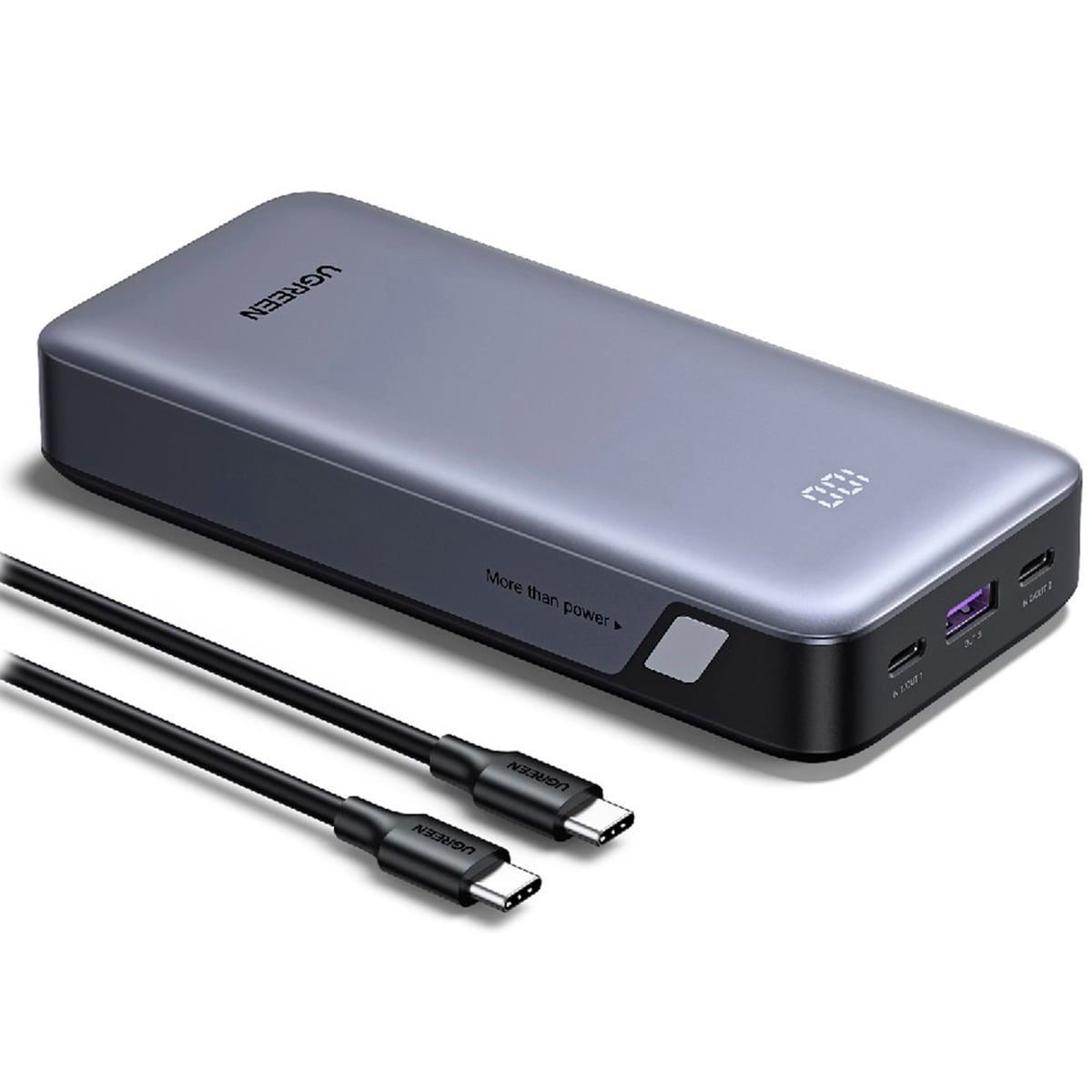 POWER BANK UGREEN 20000MAH 30W CARGA RÁPIDA PANTALLA DIGITAL PB532 / 55989B - 2