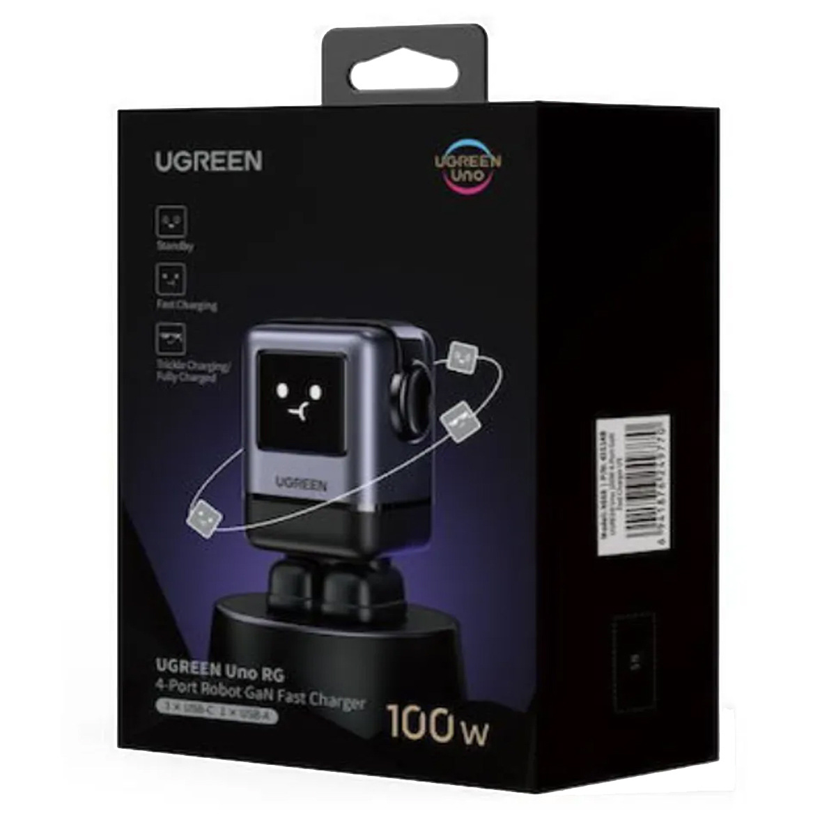 CARGADOR GAN FAST 100W USB-C CON PANTALLA UGREEN X688 NEGRO - 2
