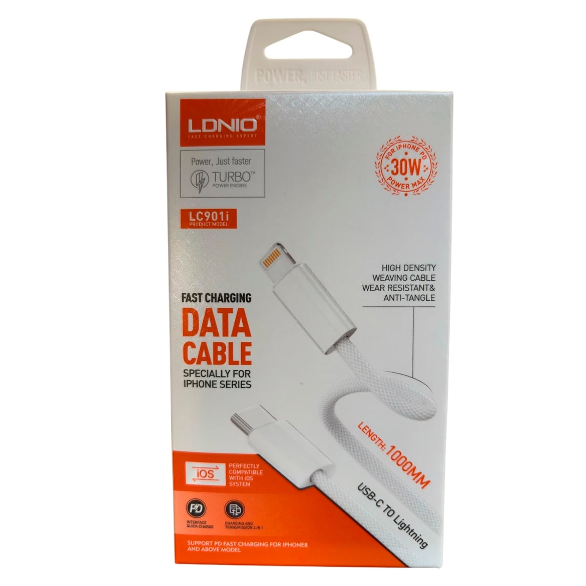 CABLE LDNIO LC901I TIPO-C A LIGHTNING DE 30W 1 METROS - 3