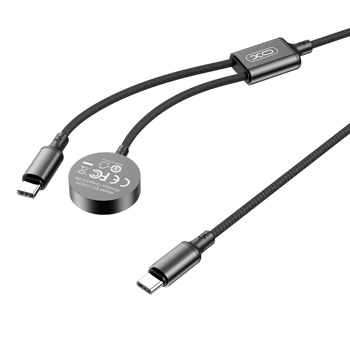 CARGADOR INALÁMBRICO XO CX030 PARA APPLE WATCH CON CABLE USB-C A C - NEGRO - 2