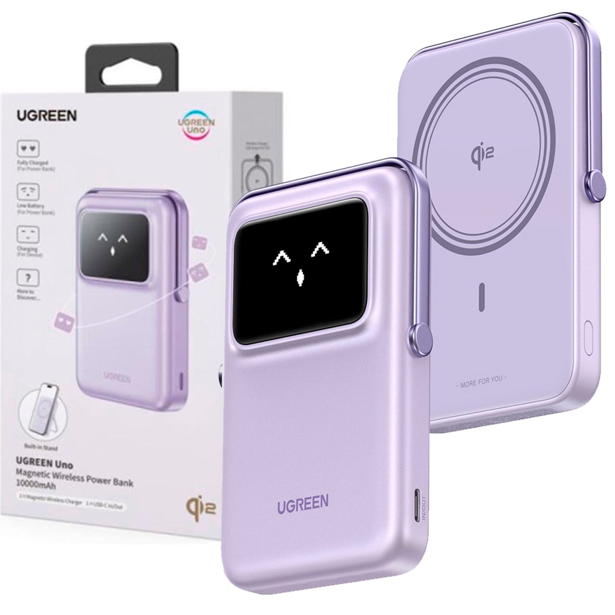 BATERÍA MAGNÉTICA EXTERNA UGREEN 10000 PB764 MAG-GO 20W QI2 (45337) LILA - 2