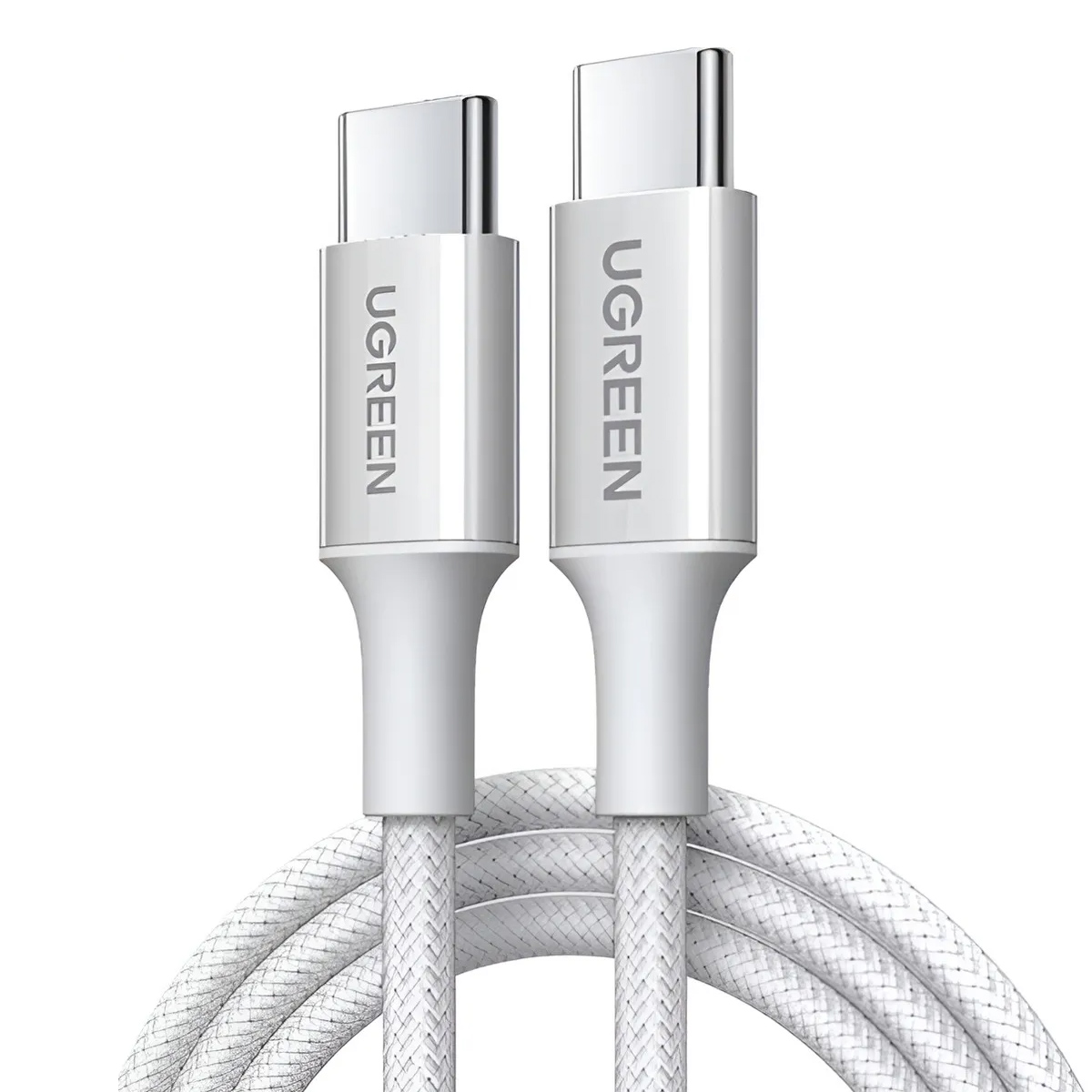 CABLE UGREEN L501 60W 3A 2M FAST CHARGING NYLON BRAIDED BLANCO - 2
