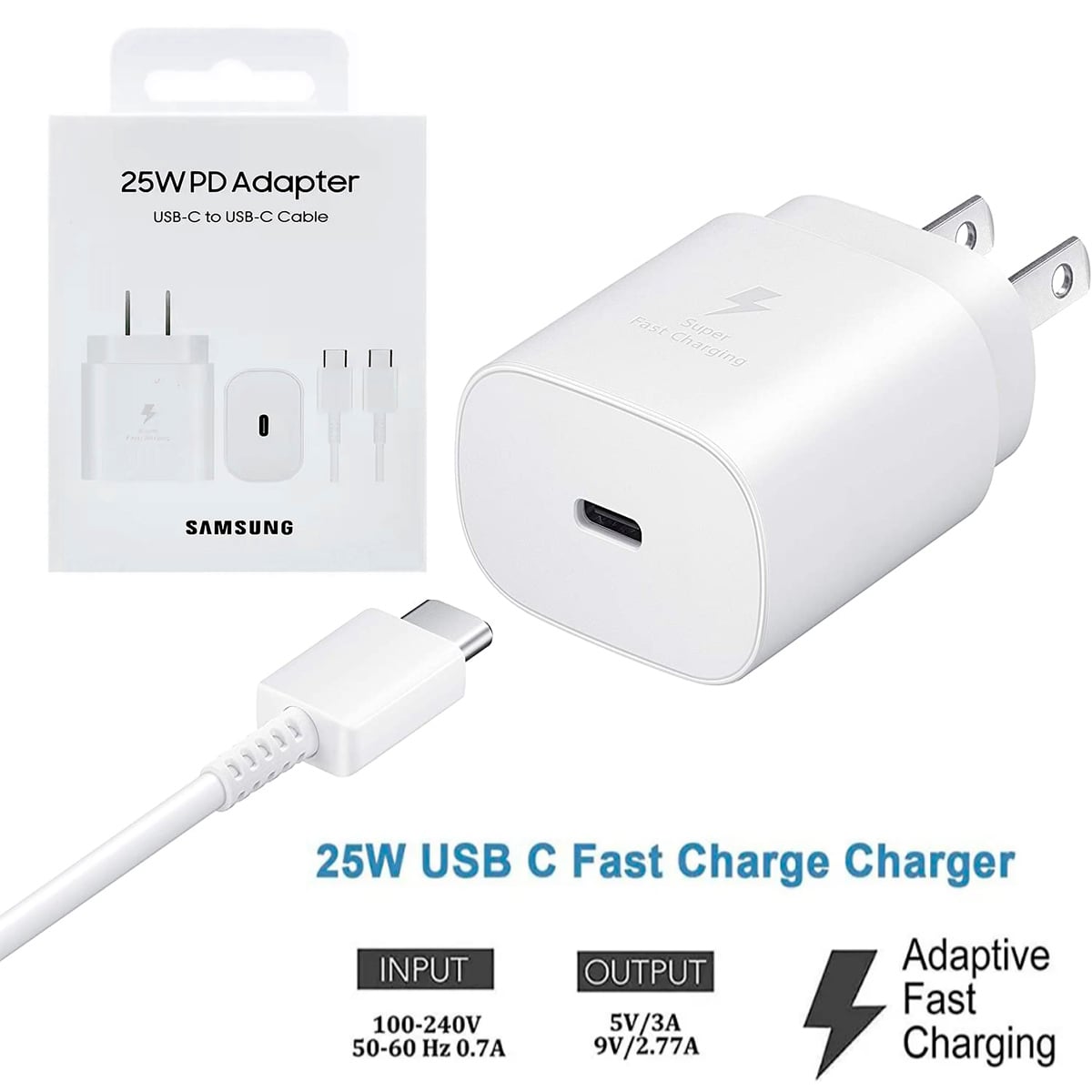 CARGADOR 25W SAMSUNG EP-TA800 BLANCO - 1
