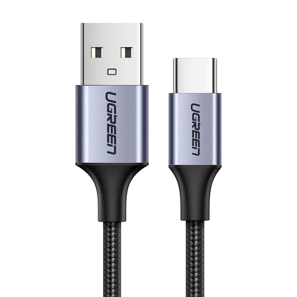 CABLE UGREEN 60126 USB-A A USB-C TRENZADO DE ALUMINIO 1M - 2