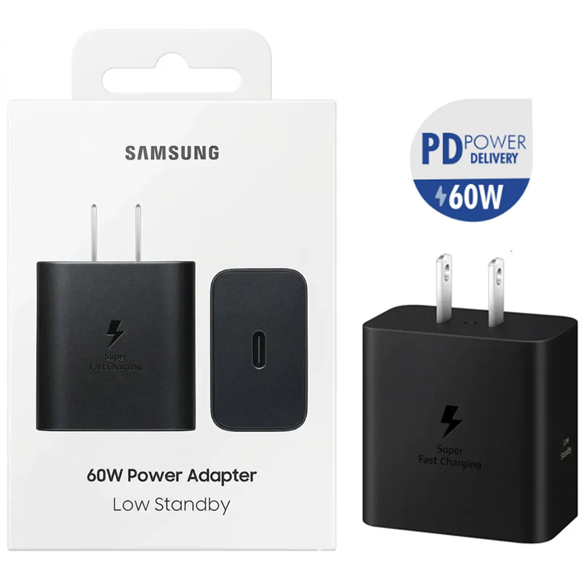 CARGADOR SAMSUNG 60W PARA S26 ULTRA SUPER FAST CHARGING NEGRO - 1