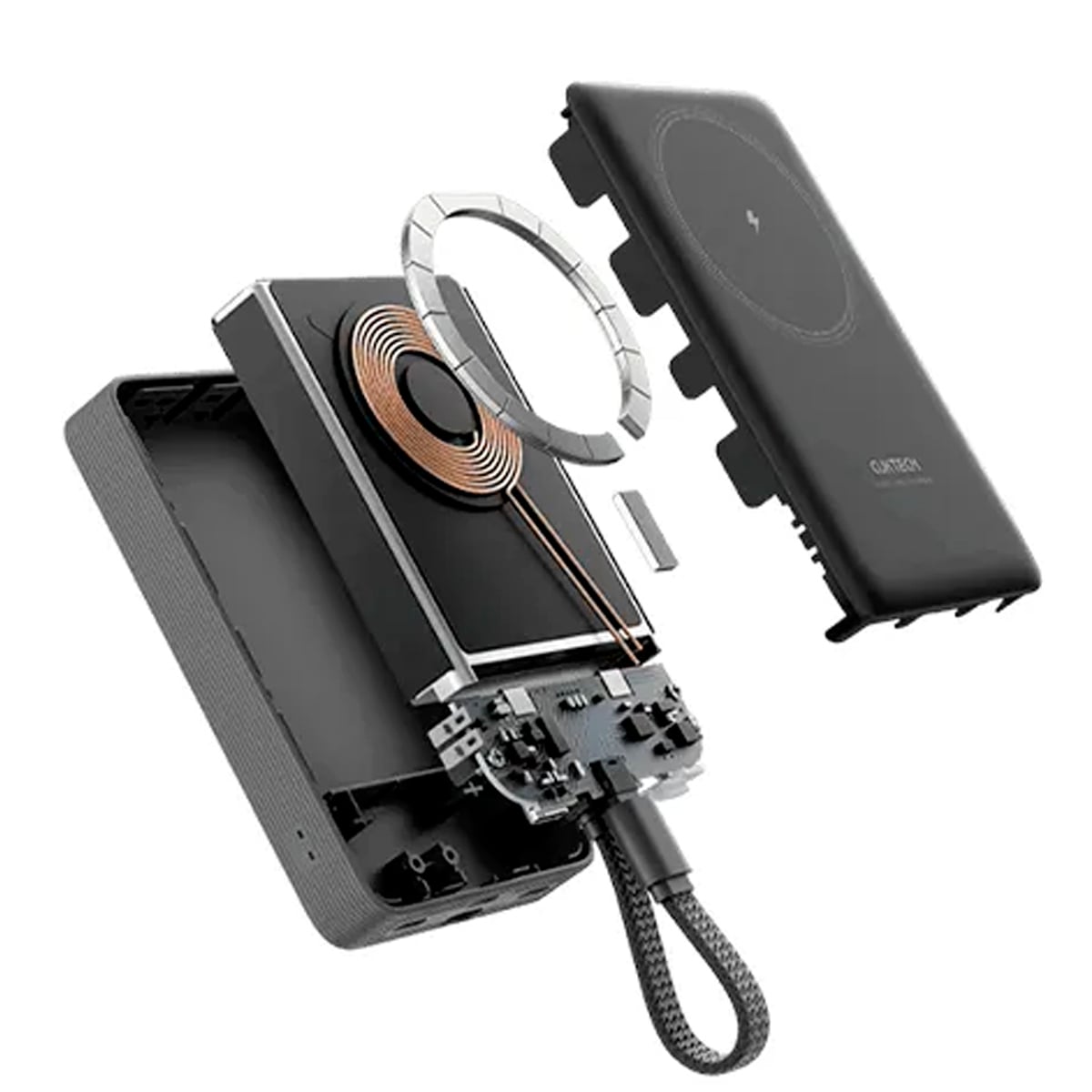 CARGADOR PORTÁTIL MAGNÉTICO 10000MAH CUKTECH CP132ML POWER BANK NEGRO - 5