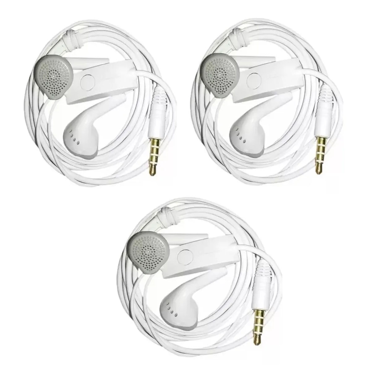 PACK 3 AUDÍFONOS SAMSUNG 3.5MM CON MICRÓFONO BLANCO - 1