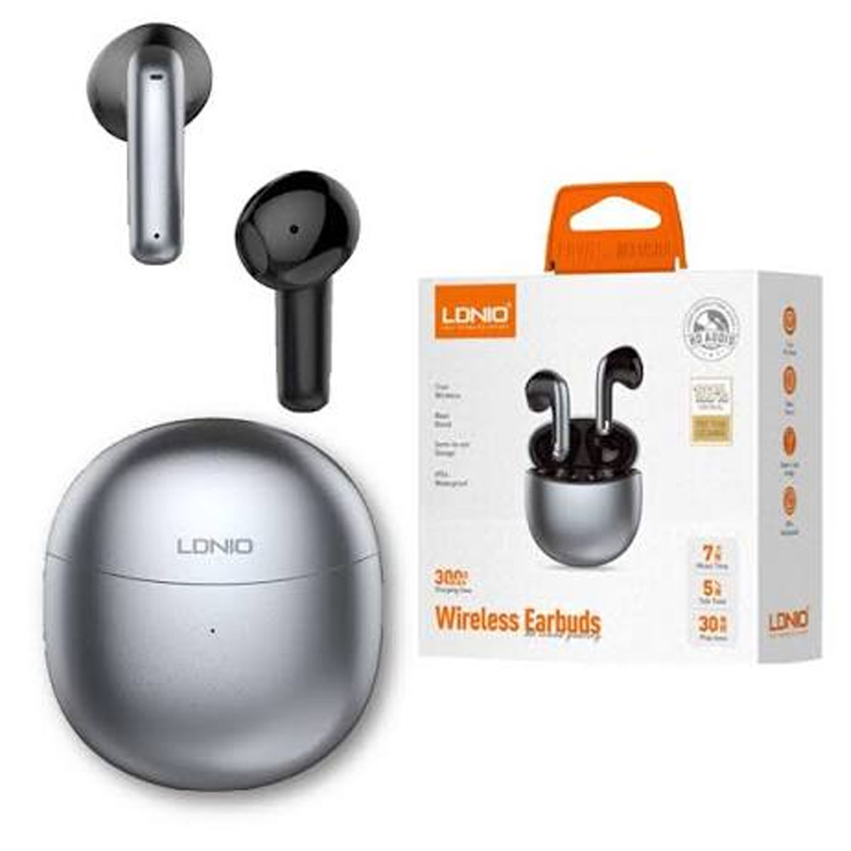 AUDÍFONOS BLUETOOTH LDNIO T10 CON CANCELACIÓN DE RUIDO ENC - NEGRO - 5