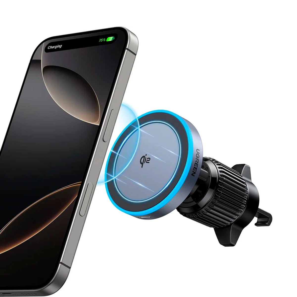 CARGADOR INALÁMBRICO MAGNÉTICO QI2 UGREEN W708 PARA CELULAR Y AUDÍFONOS - 2