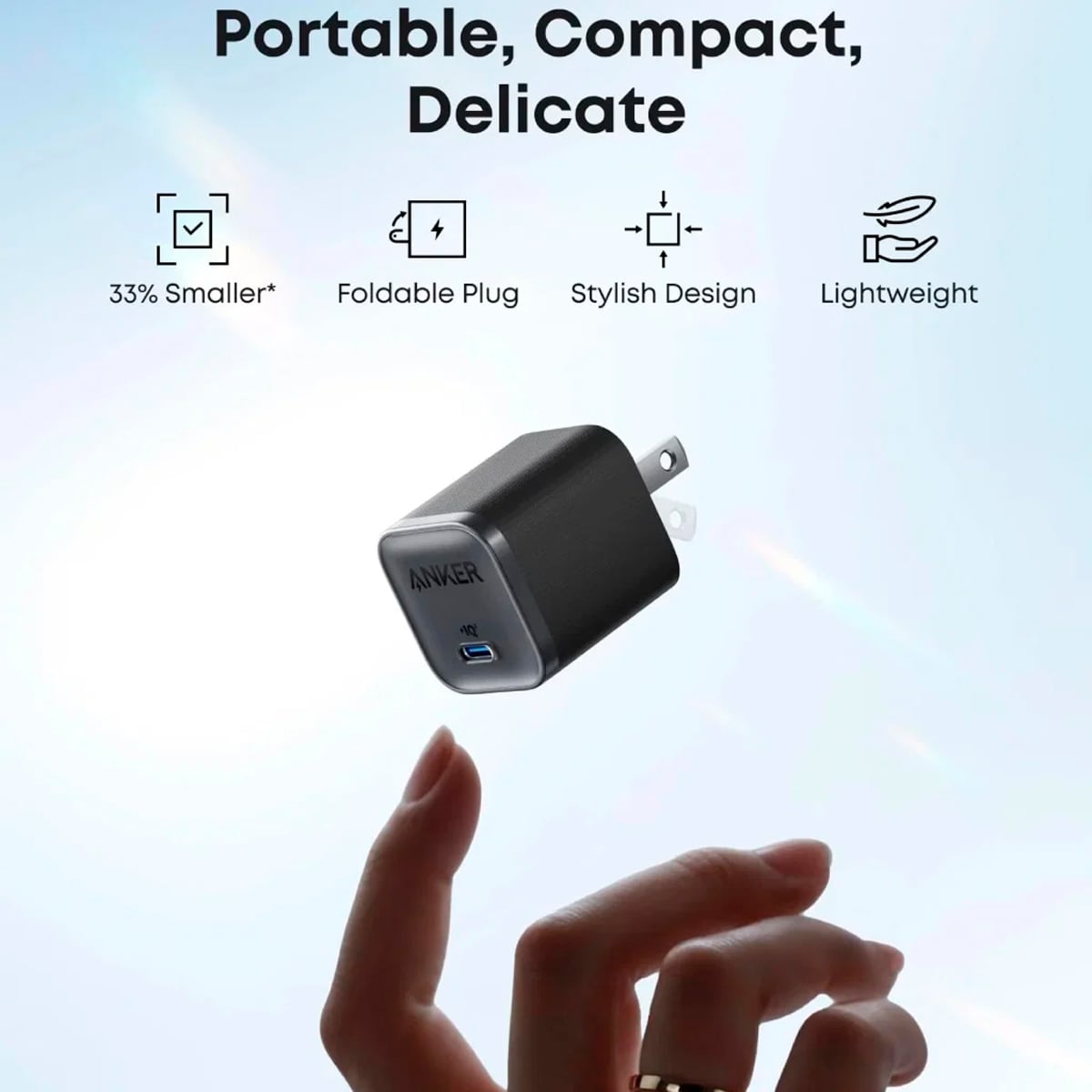 CARGADOR ANKER USB-C 45W CHARGER PARA IPHONE SAMSUNG GALAXY IPAD - 5