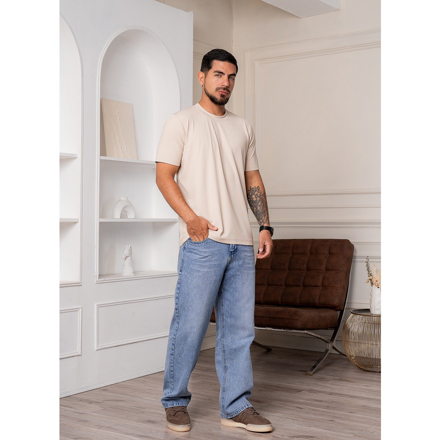 CAMISA MANGA CORTA CASUAL DE HOMBRE - 5