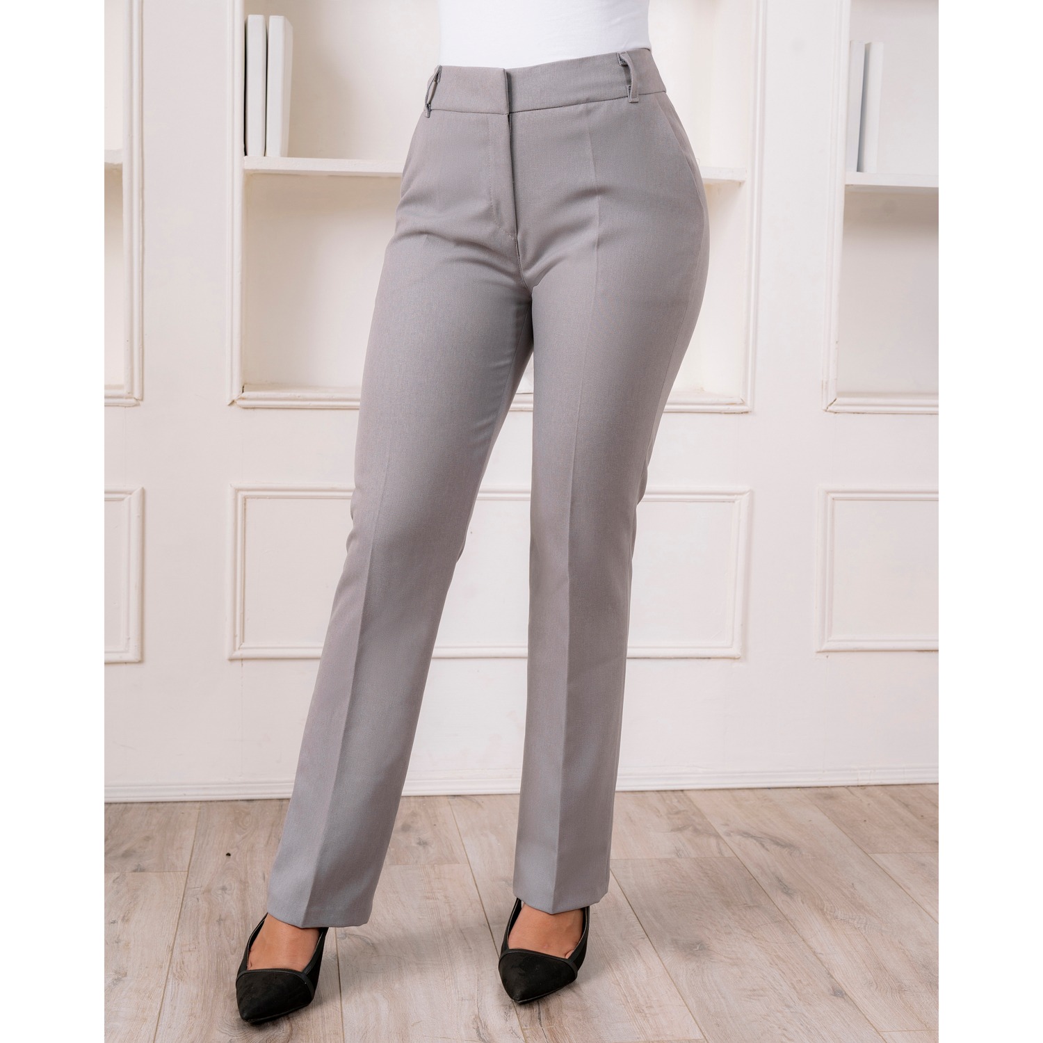 PANTALON SASTRE DE VESTIR PLOMO MUJER - 4