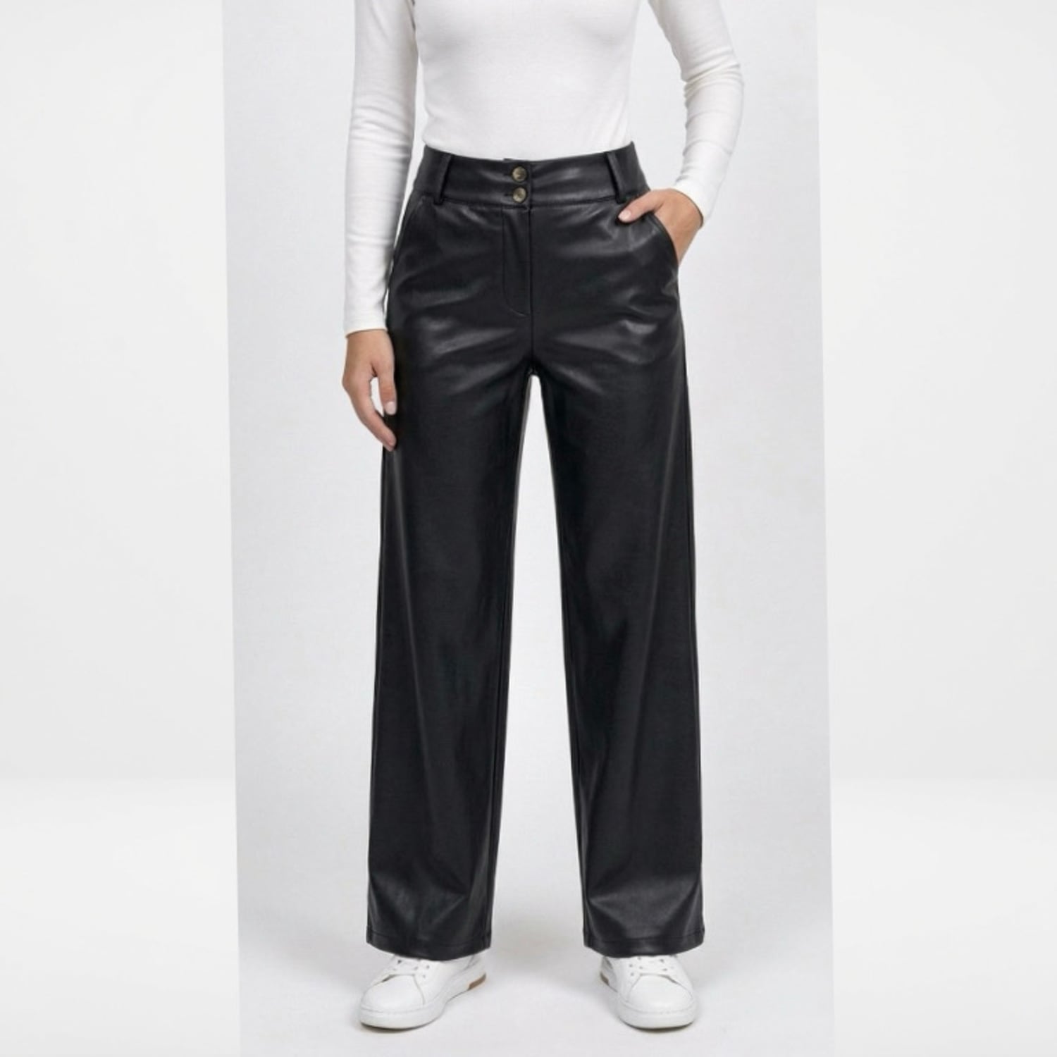 PANTALON DE CUERINA CASUAL MUJER - 1