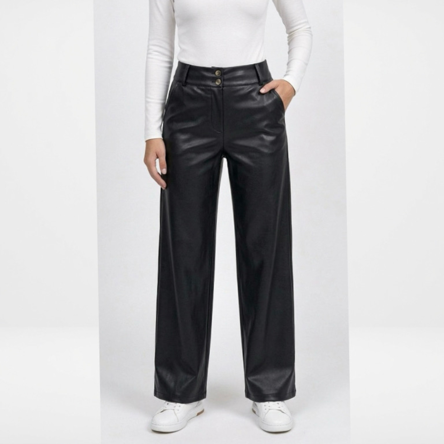 PANTALON DE CUERINA CASUAL MUJER - 1