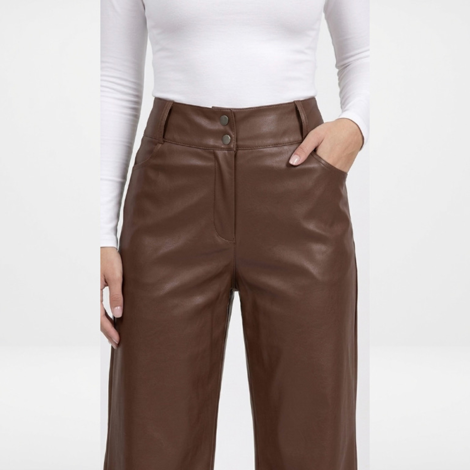 PANTALON DE CUERINA CASUAL MUJER - 2